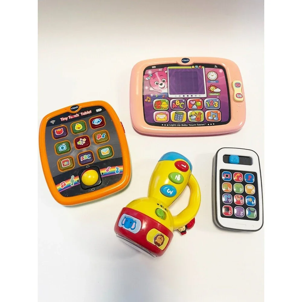 VTech Fisher Price Baby Toddler Electronic Learning Toys Tablet Phone Lot of 4